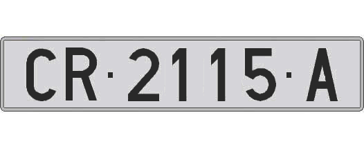 CR2115A matricula larga