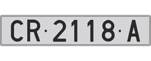 CR2118A matricula larga