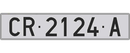 CR2124A matricula larga
