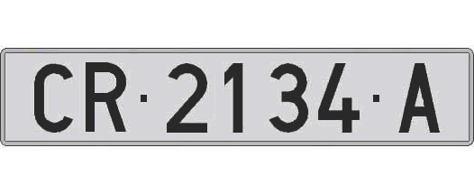 CR2134A matricula larga