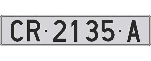 CR2135A matricula larga