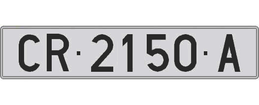 CR2150A matricula larga