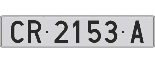 CR2153A matricula larga