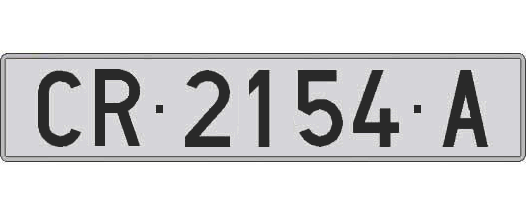 CR2154A matricula larga