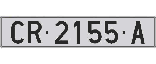 CR2155A matricula larga