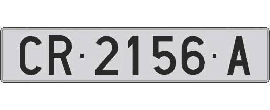 CR2156A matricula larga