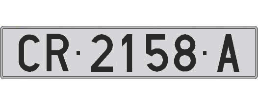 CR2158A matricula larga