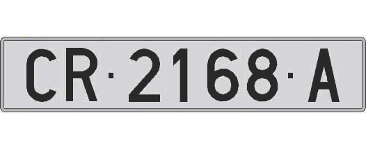 CR2168A matricula larga