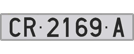 CR2169A matricula larga