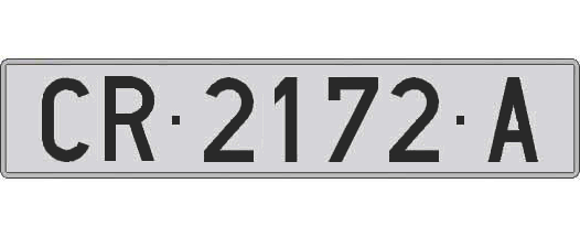 CR2172A matricula larga