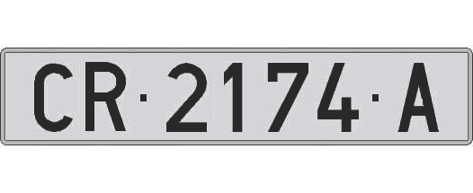 CR2174A matricula larga