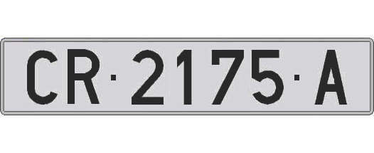 CR2175A matricula larga