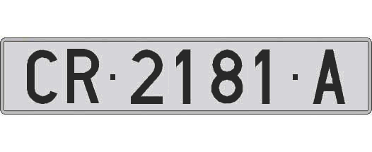 CR2181A matricula larga