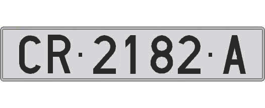 CR2182A matricula larga