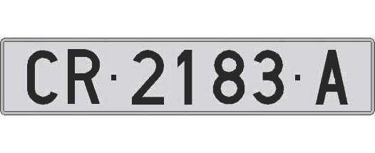 CR2183A matricula larga