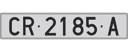CR2185A matricula larga