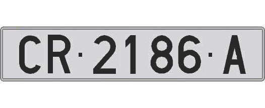 CR2186A matricula larga
