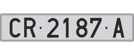 CR2187A matricula larga