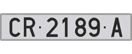 CR2189A matricula larga