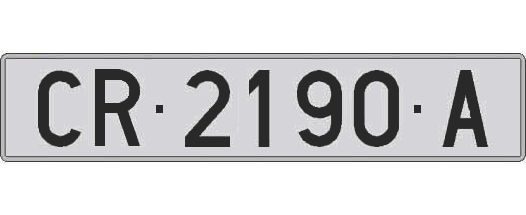 CR2190A matricula larga