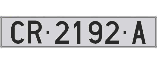 CR2192A matricula larga