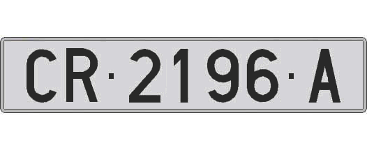 CR2196A matricula larga