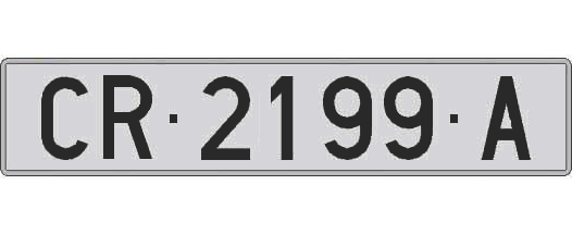 CR2199A matricula larga