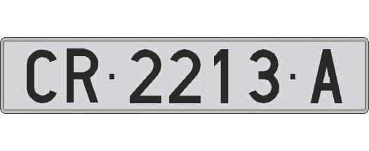 CR2213A matricula larga
