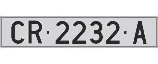 CR2232A matricula larga
