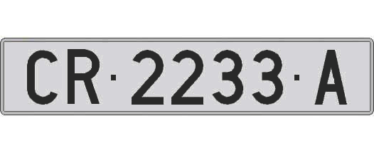 CR2233A matricula larga
