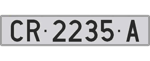 CR2235A matricula larga