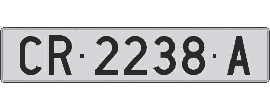 CR2238A matricula larga