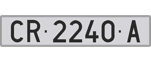 CR2240A matricula larga