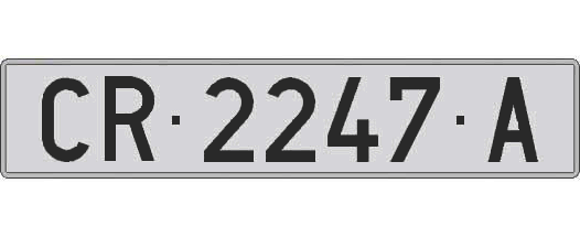 CR2247A matricula larga