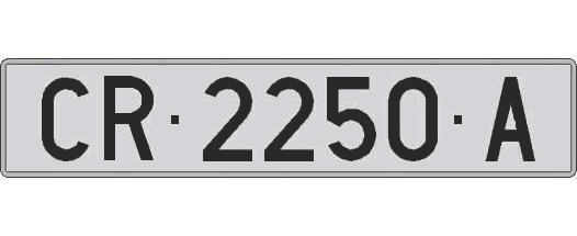 CR2250A matricula larga
