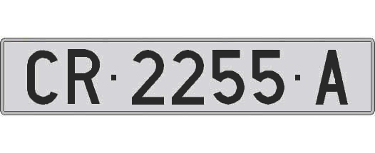 CR2255A matricula larga