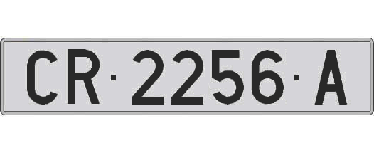 CR2256A matricula larga