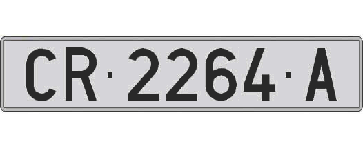 CR2264A matricula larga