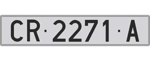 CR2271A matricula larga