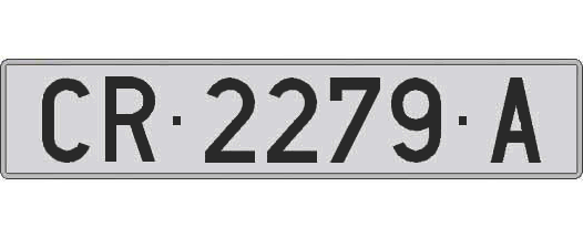 CR2279A matricula larga