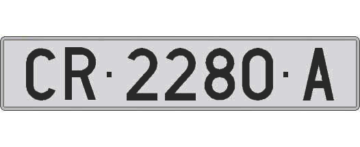 CR2280A matricula larga