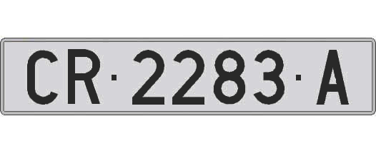 CR2283A matricula larga