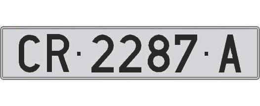 CR2287A matricula larga