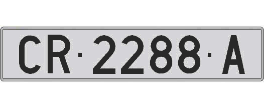 CR2288A matricula larga