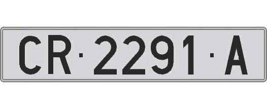 CR2291A matricula larga
