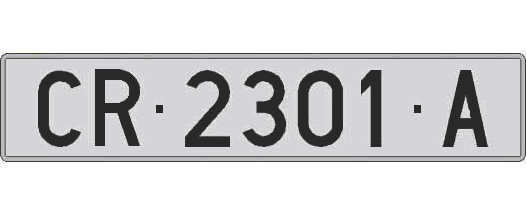 CR2301A matricula larga