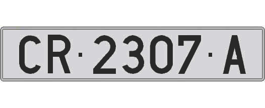 CR2307A matricula larga