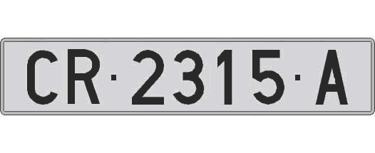 CR2315A matricula larga