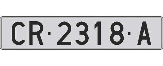 CR2318A matricula larga