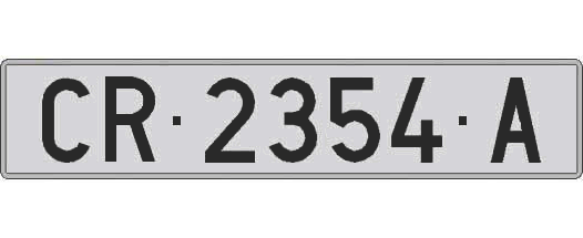 CR2354A matricula larga
